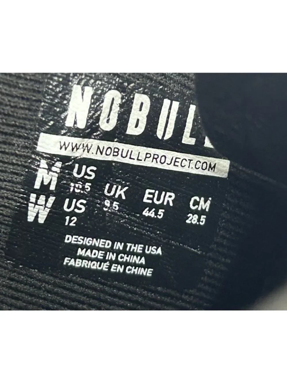 NOBULL SuperFabric Outwork Trainers Shoes Mens 10.5/Womens 12 Black Cross Train
